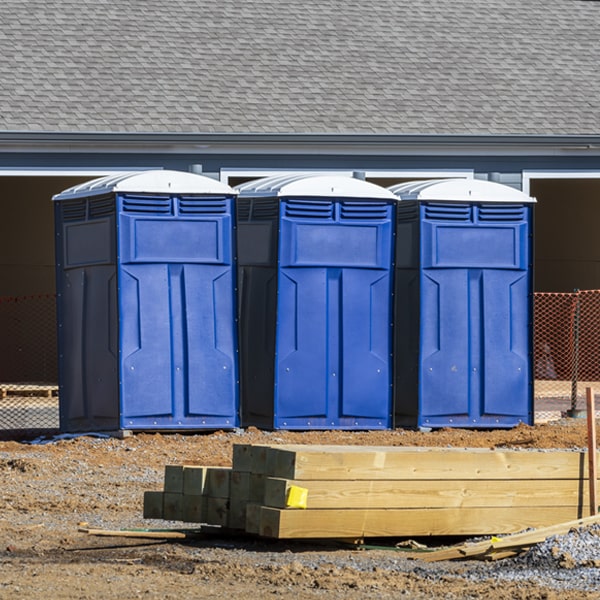 how often are the porta potties cleaned and serviced during a rental period in Centralia TX